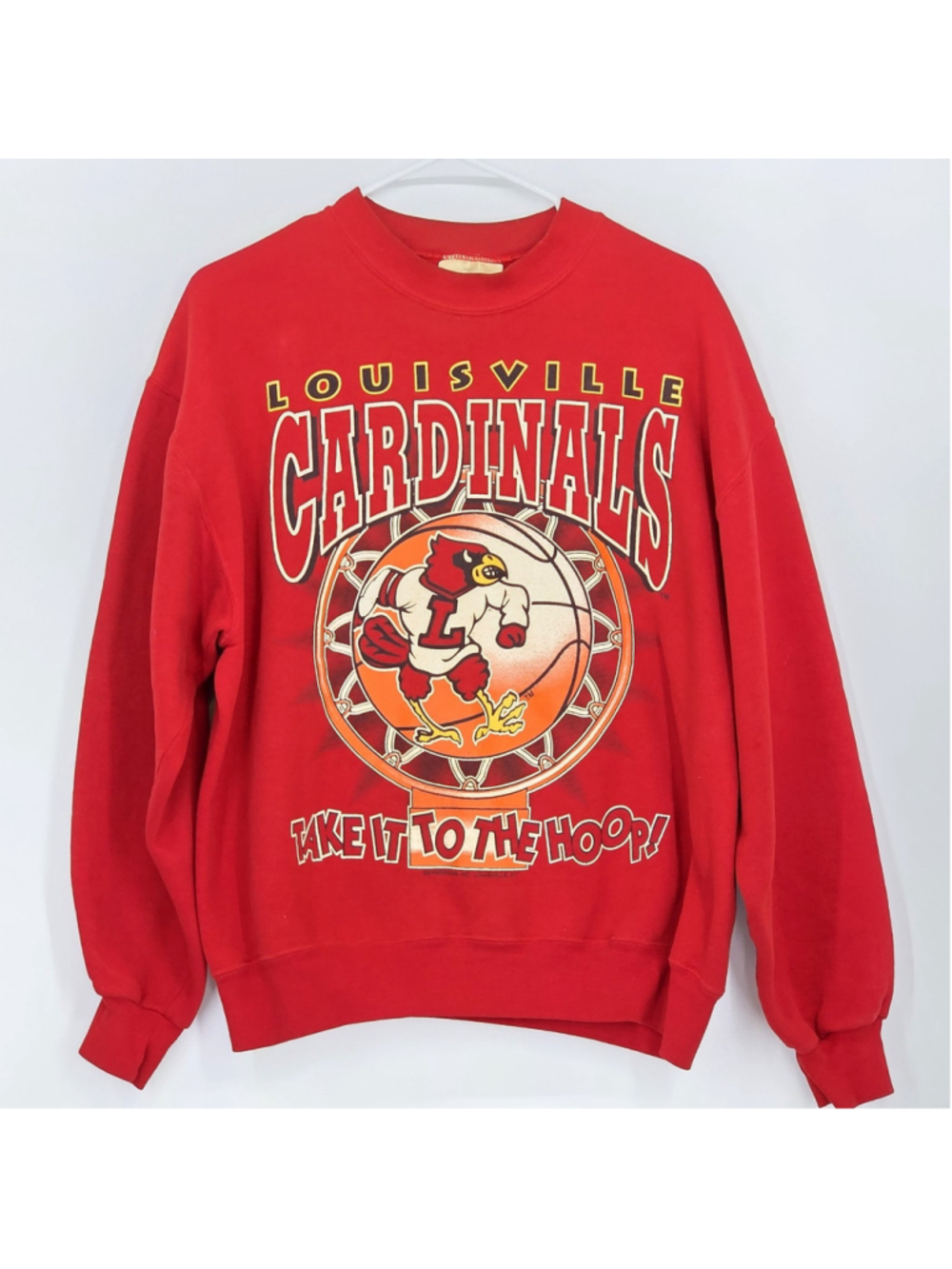 Vintage Louisville Cardinals Sweatshirt XL Red NCAA 90s Made USA Graphic